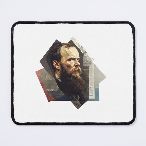 Item preview, Dostoevsky – Literary Collage Portrait Art Print | Russian Literature Philosophy Poster designed and sold by OzzFrequency.