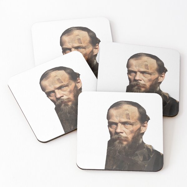 Item preview, Dostoevsky – Literary Collage Portrait Art Print | Russian Literature Philosophy Poster designed and sold by OzzFrequency.