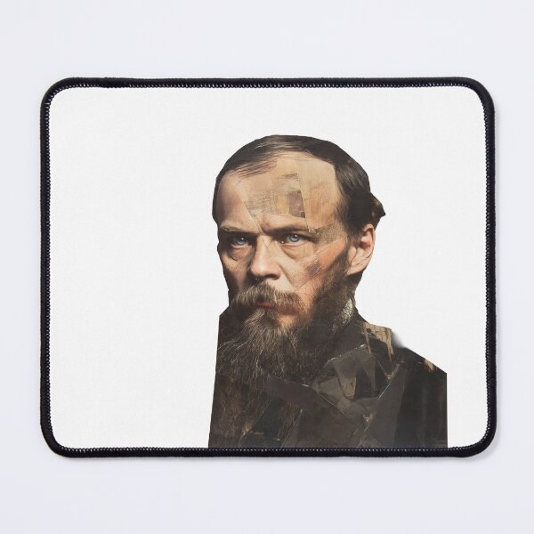 Item preview, Dostoevsky – Literary Collage Portrait Art Print | Russian Literature Philosophy Poster designed and sold by OzzFrequency.