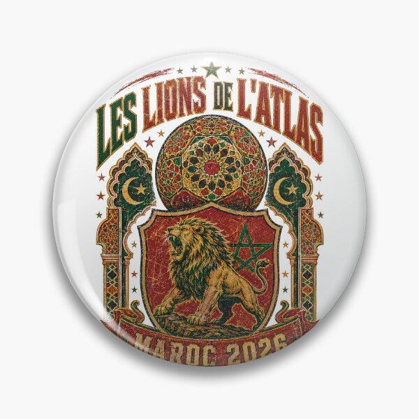 Artikelvorschau, Fußball-T-Shirt der Lions De L'Atlas Maroc für die Weltmeisterschaft 2026 entworfen und verkauft von KickoffStudio.