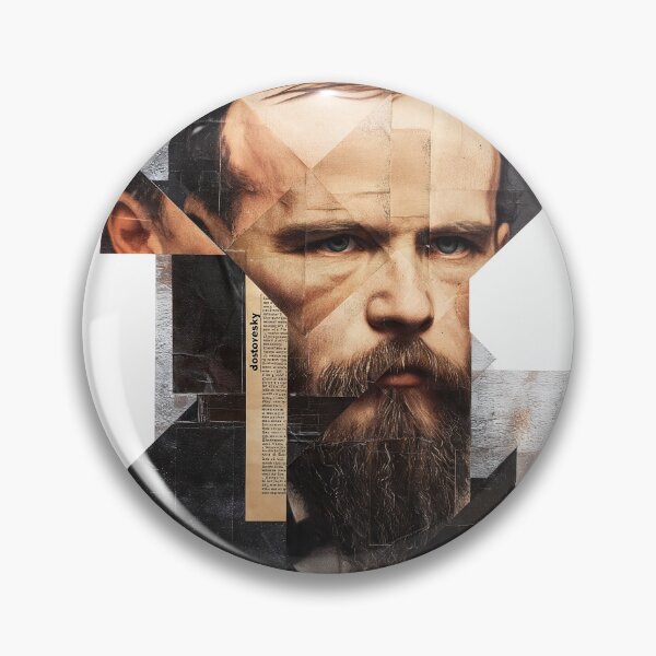 Item preview, Dostoevsky – Literary Collage Portrait Art Print | Russian Literature Philosophy Poster designed and sold by OzzFrequency.