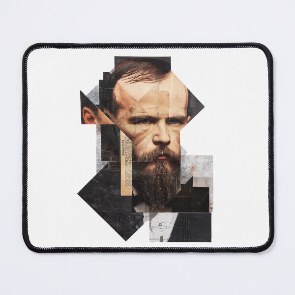 Item preview, Dostoevsky – Literary Collage Portrait Art Print | Russian Literature Philosophy Poster designed and sold by OzzFrequency.