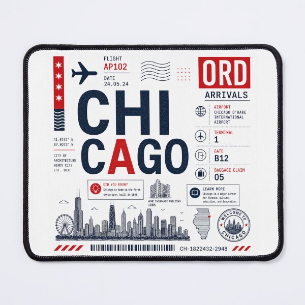 Item preview, Chicago ORD Educational Travel Infographic designed and sold by MKDSN.