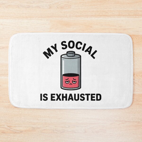 Item preview, Funny Social Battery Exhausted Introvert Sticker designed and sold by Mr-wow.