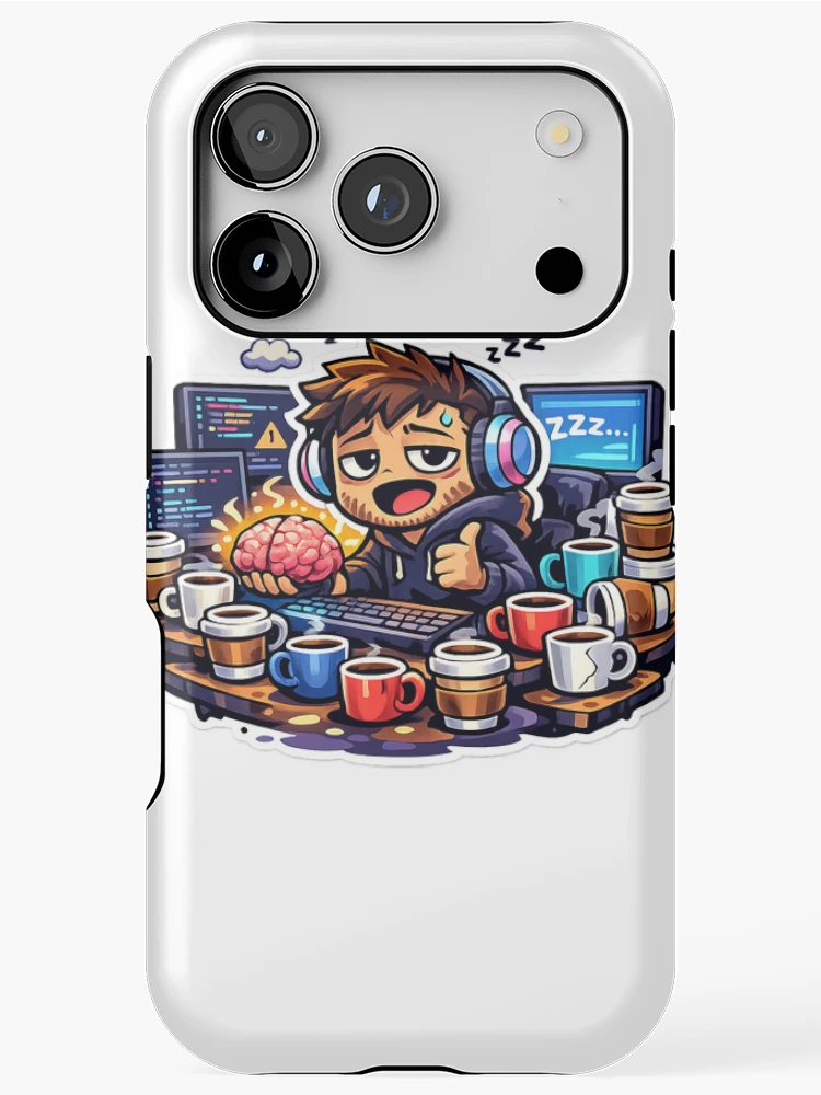 Thumbnail 1 of 4, iPhone Case, tired programmer designed and sold by Rikkimaru07.