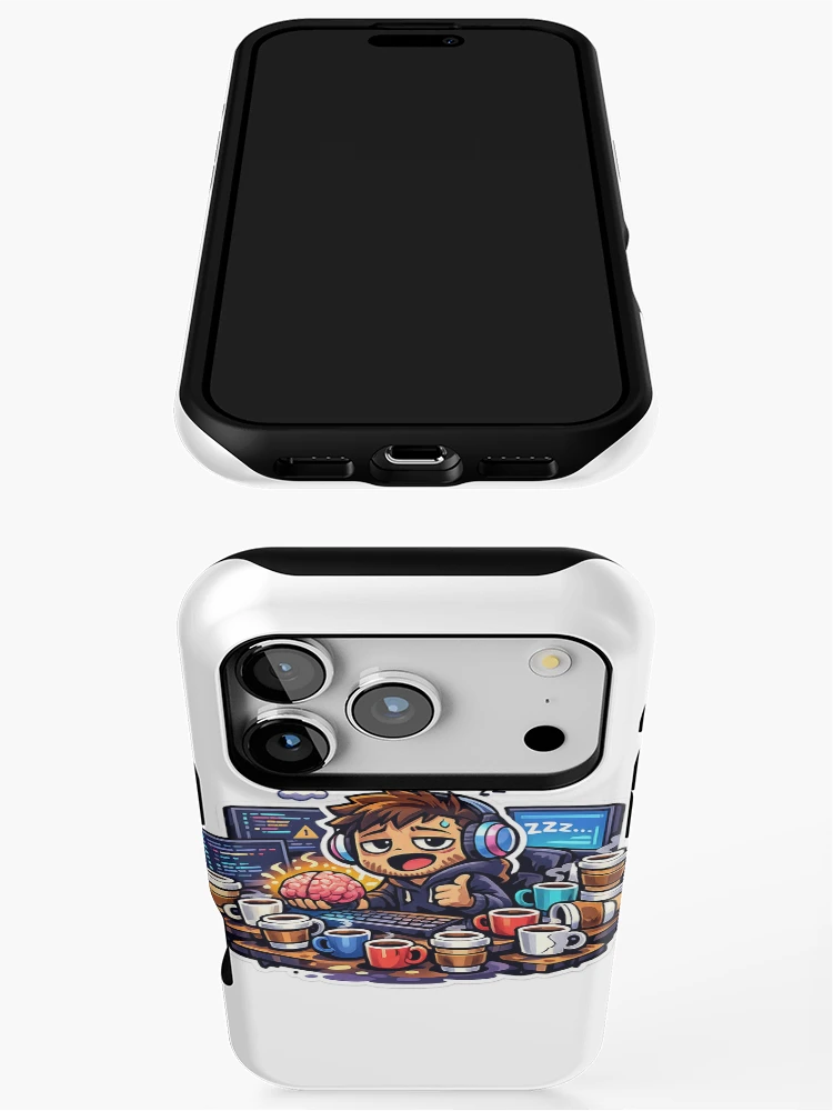 Thumbnail 3 of 4, iPhone Case, tired programmer designed and sold by Rikkimaru07.