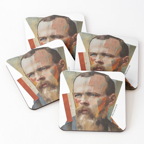 Item preview, Dostoevsky – Literary Collage Portrait Art Print | Russian Literature Philosophy Poster designed and sold by OzzFrequency.
