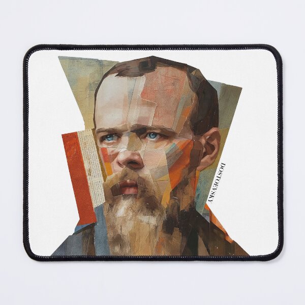 Item preview, Dostoevsky – Literary Collage Portrait Art Print | Russian Literature Philosophy Poster designed and sold by OzzFrequency.