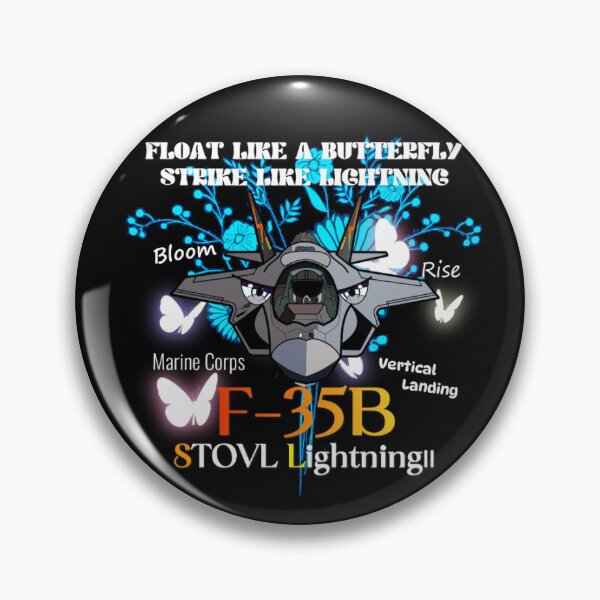 Item preview, Float Like A Butterfly Strike Like Lightning F-35B Litty Anime Jet Art designed and sold by HEROHIRO.