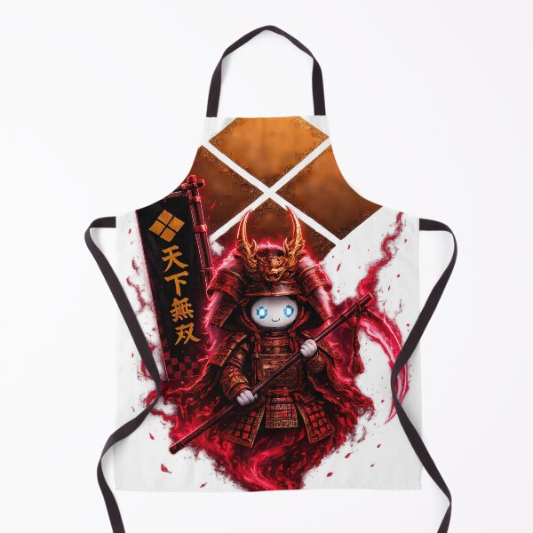 Item preview, Takeda Shingen Chibi Ghost Samurai Cute Kawaii Tiger of Kai Pixel Art designed and sold by Japan-Ink-Art.