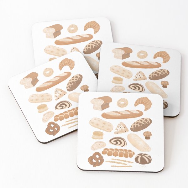 Item preview, Bread Banquet - Different Types of Bread - white background designed and sold by EcoElsa.