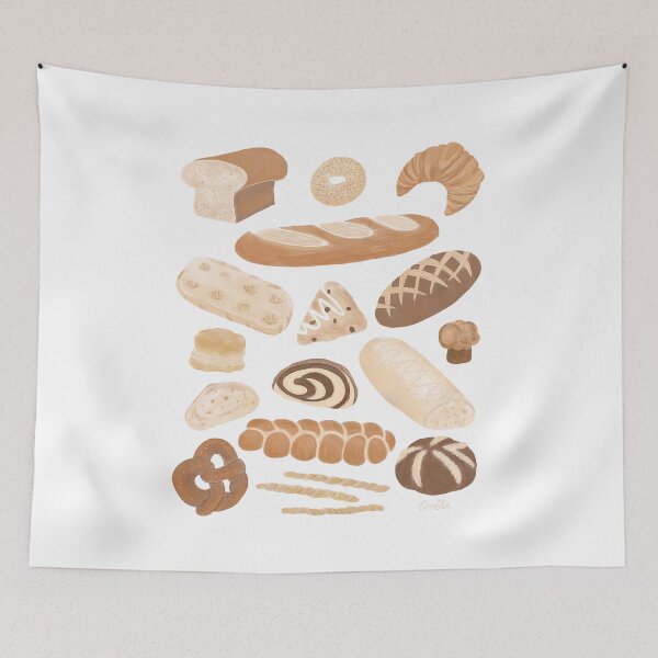 Item preview, Bread Banquet - Different Types of Bread - white background designed and sold by EcoElsa.