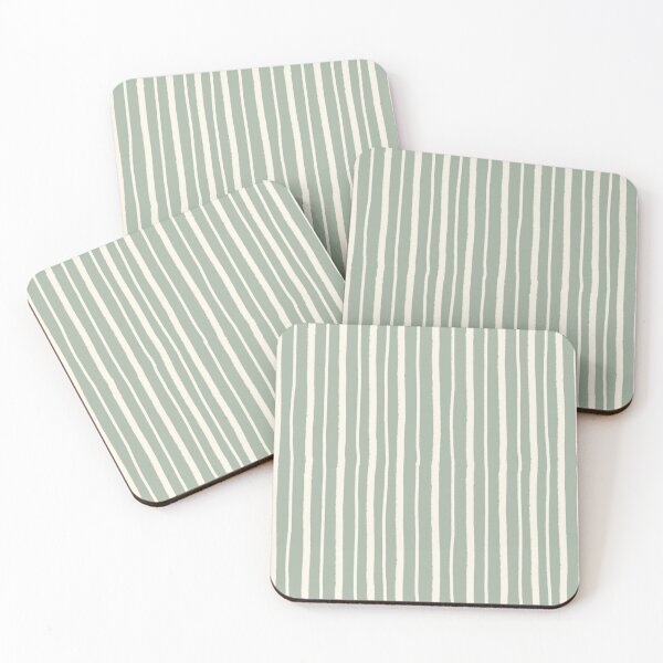 Item preview, Sage Green and Cream Vertical Stripes | Vintage Sage Green Cottagecore Stripes | Cream and Sage Green Boho Pattern | Rustic Sage Green Vertical Stripes | Sage Green Coastal Beach Stripes designed and sold by VivaFy.