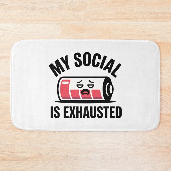 Item preview, Cute Tired Battery Social Battery Is Exhausted Decal designed and sold by Mr-wow.