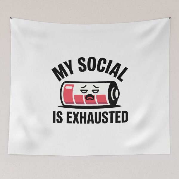 Item preview, Cute Tired Battery Social Battery Is Exhausted Decal designed and sold by Mr-wow.