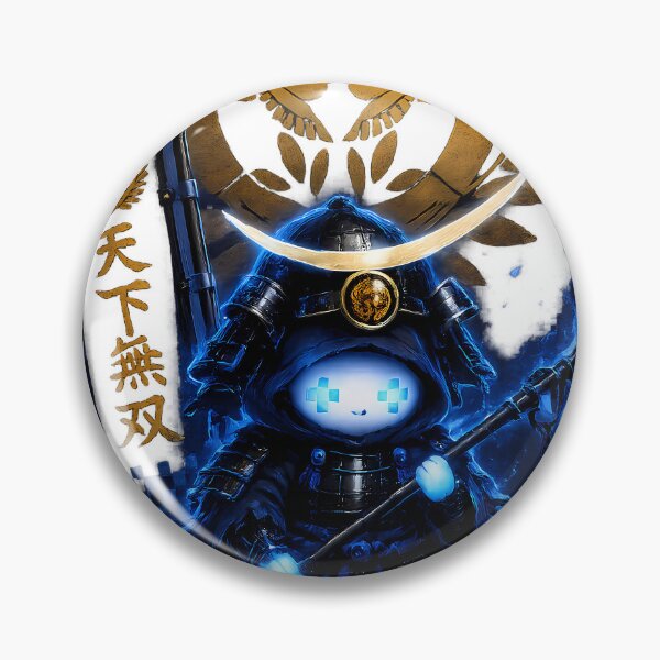 Item preview, Date Masamune Chibi Ghost Samurai Cute Kawaii One Eyed Dragon Pixel Art designed and sold by Japan-Ink-Art.
