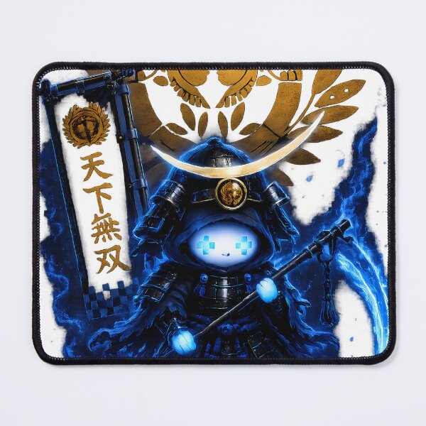 Item preview, Date Masamune Chibi Ghost Samurai Cute Kawaii One Eyed Dragon Pixel Art designed and sold by Japan-Ink-Art.