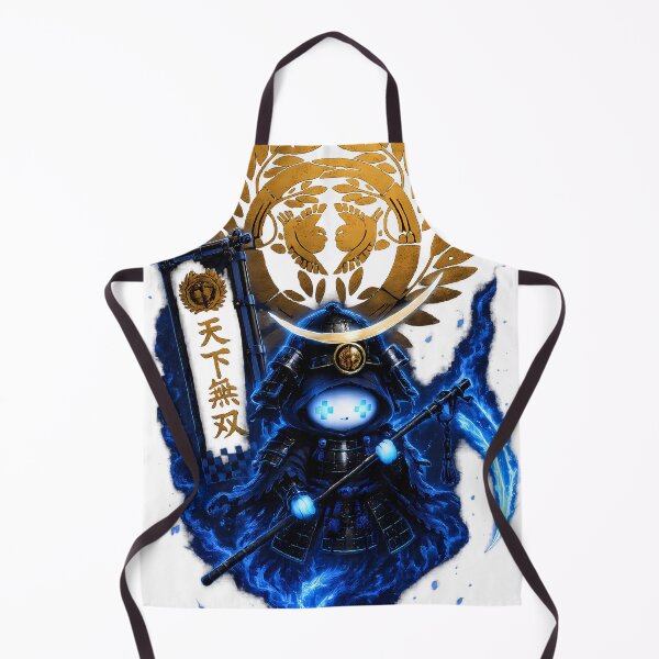 Item preview, Date Masamune Chibi Ghost Samurai Cute Kawaii One Eyed Dragon Pixel Art designed and sold by Japan-Ink-Art.