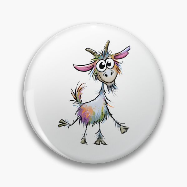 Item preview, Silly Cartoon Goat designed and sold by Retro Whimsy.
