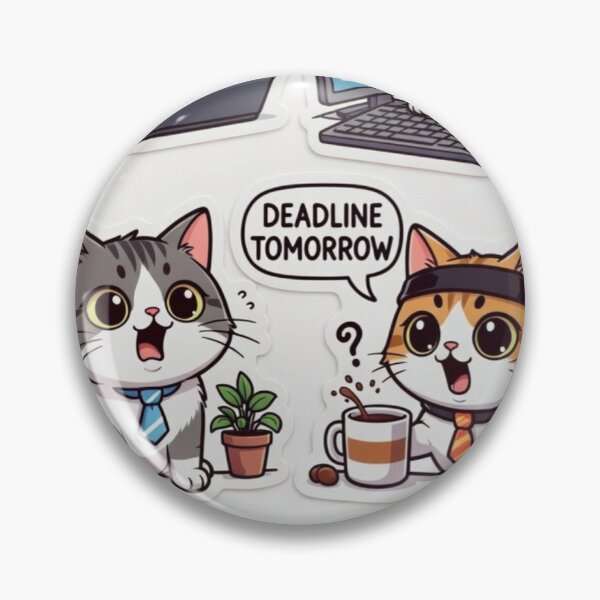 Artikelvorschau, WFH-Katzenchaos ?? / Stickerpaket entworfen und verkauft von Cutecatties.