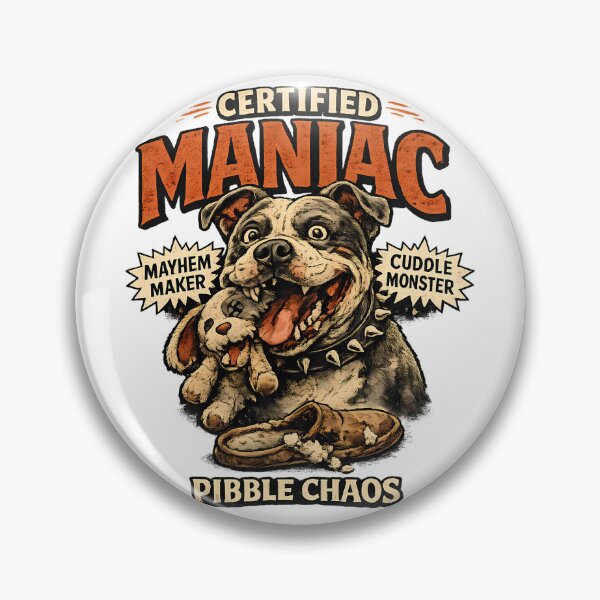 Item preview, Certified Maniac Funny Pitbull Shirt | Pibble Meme Chaos Dog Graphic Tee designed and sold by Irysek.