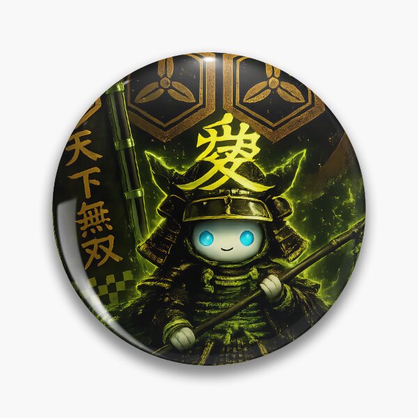Item preview, Naoe Kanetsugu Chibi Ghost Samurai Cute Kawaii Japanese Warrior Pixel Art designed and sold by Japan-Ink-Art.
