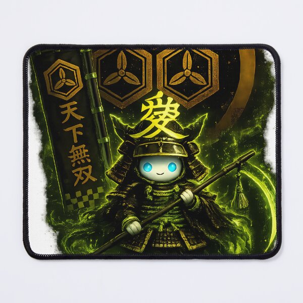Item preview, Naoe Kanetsugu Chibi Ghost Samurai Cute Kawaii Japanese Warrior Pixel Art designed and sold by Japan-Ink-Art.