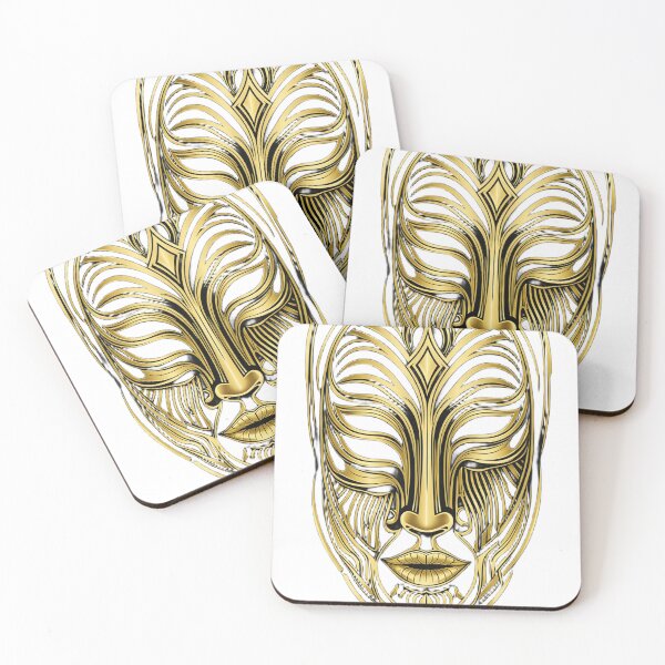 Item preview, MEMORA V2 Ancient Gold Mask | Futuristic Tribal Face Design PNG designed and sold by Memora405.