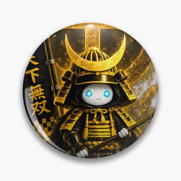 Item preview, Shimazu Yoshihiro Chibi Ghost Samurai Cute Kawaii Japanese Warrior Pixel Art designed and sold by Japan-Ink-Art.