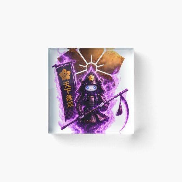 Item preview, Akechi Mitsuhide Chibi Ghost Samurai Cute Kawaii Japanese Warrior Pixel Art designed and sold by Japan-Ink-Art.