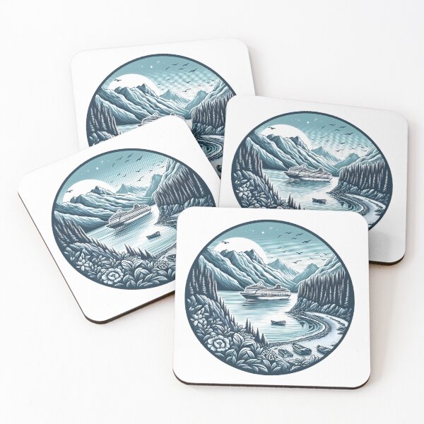 Item preview, Alaska Fjord Cruise Round Landscape designed and sold by Apex Designs.