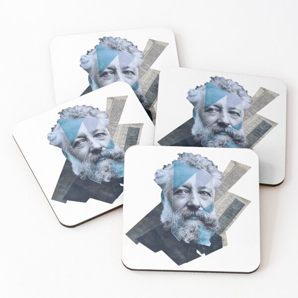 Item preview, Jules Verne – Literary Collage Portrait Art Print | Science Fiction Adventure Poster designed and sold by OzzFrequency.