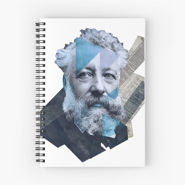 Item preview, Jules Verne – Literary Collage Portrait Art Print | Science Fiction Adventure Poster designed and sold by OzzFrequency.