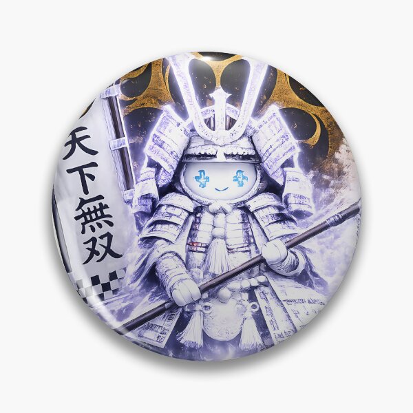 Item preview, Miyamoto Musashi Chibi Ghost Samurai Cute Kawaii Sword Saint Pixel Art designed and sold by Japan-Ink-Art.