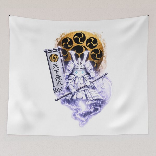 Item preview, Miyamoto Musashi Chibi Ghost Samurai Cute Kawaii Sword Saint Pixel Art designed and sold by Japan-Ink-Art.