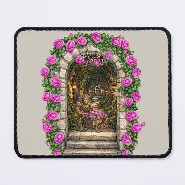 Item preview, Enchanted Garden Tunnel – Magical Rose Fantasy Art designed and sold by Aimetoi.