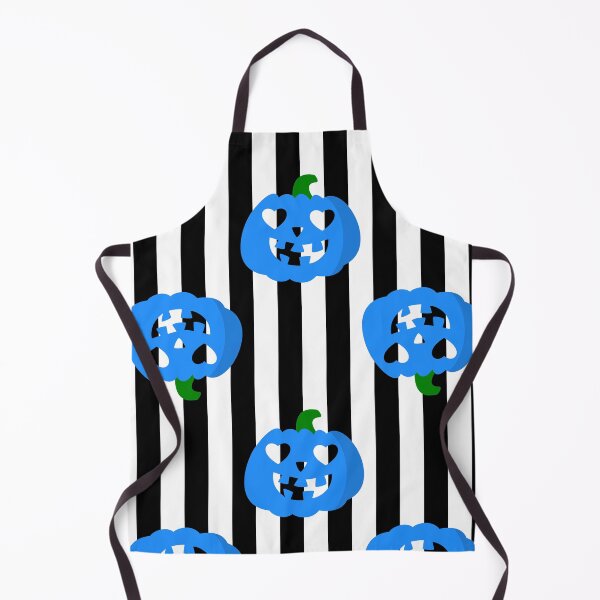 Item preview, blue halloween heart pumpkin striped designed and sold by Gossip Rag.