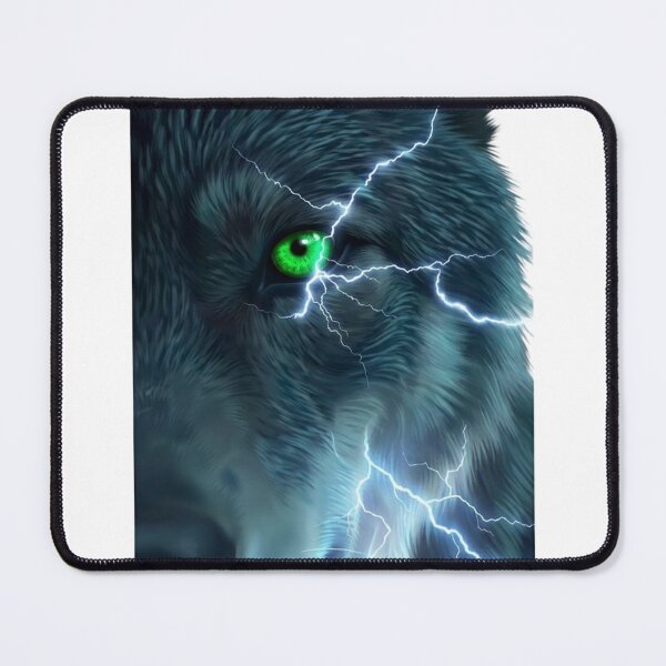 Item preview, Electric Storm Wolf with Emerald Green Eye designed and sold by RoyalDeluxGo.