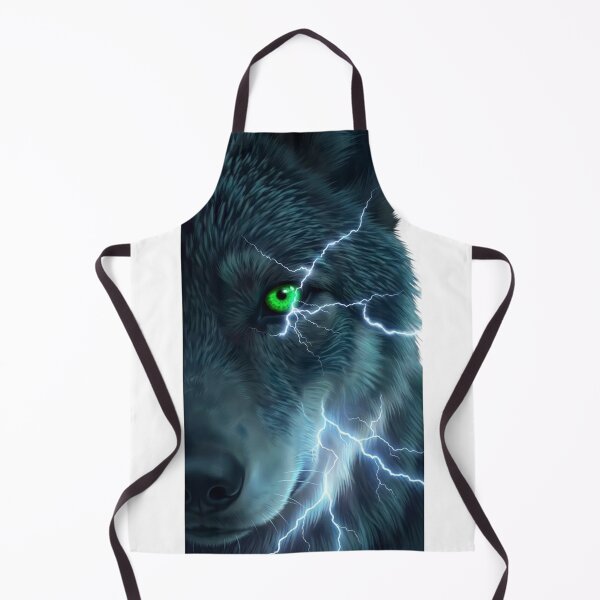Item preview, Electric Storm Wolf with Emerald Green Eye designed and sold by RoyalDeluxGo.