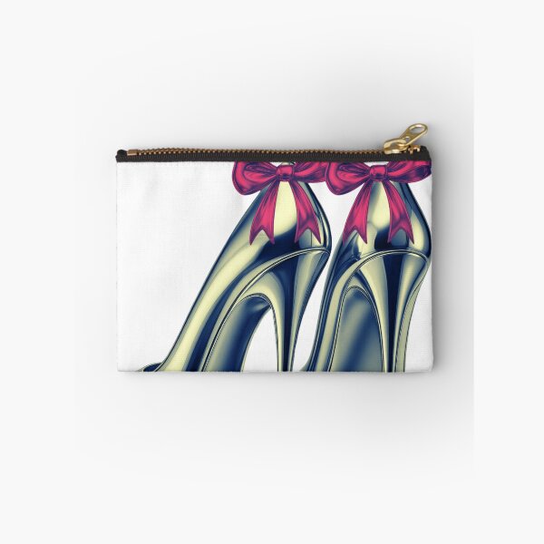Item preview, Coquette Metallic Heels with Pink Bows | Fashion Aesthetic Design designed and sold by AshandAura.
