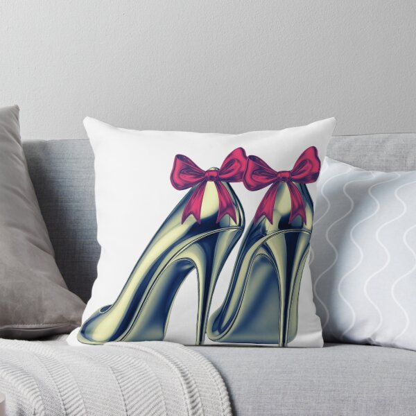 Item preview, Coquette Metallic Heels with Pink Bows | Fashion Aesthetic Design designed and sold by AshandAura.