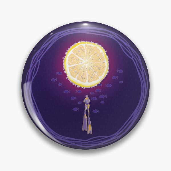 Item preview, Apnea with lemon, dark violet background designed and sold by WONDERPRINTVALLEY.