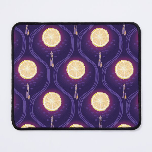 Item preview, Apnea with lemon, dark violet background designed and sold by WONDERPRINTVALLEY.