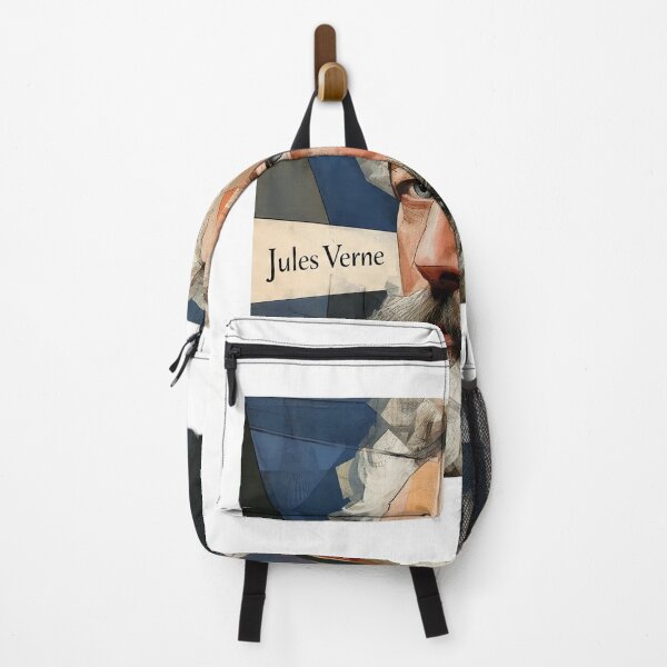 Item preview, Jules Verne – Literary Collage Portrait Art Print | Science Fiction Adventure Poster designed and sold by OzzFrequency.