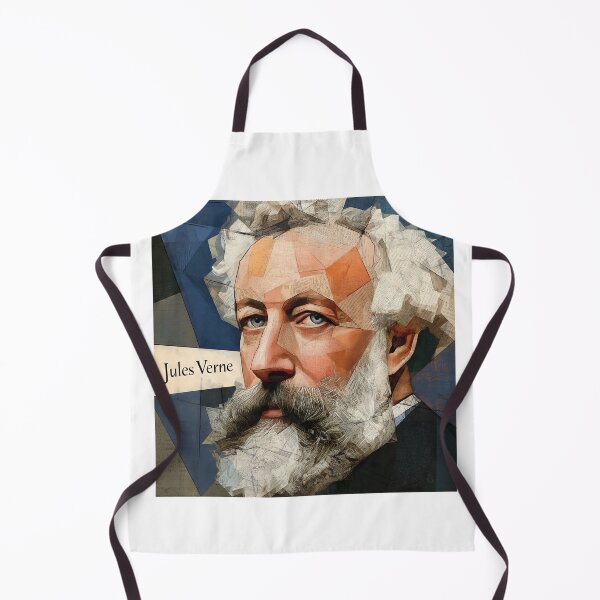Item preview, Jules Verne – Literary Collage Portrait Art Print | Science Fiction Adventure Poster designed and sold by OzzFrequency.