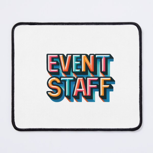 Item preview, Retro Event Staff Color Shadow Typography designed and sold by Apex Designs.