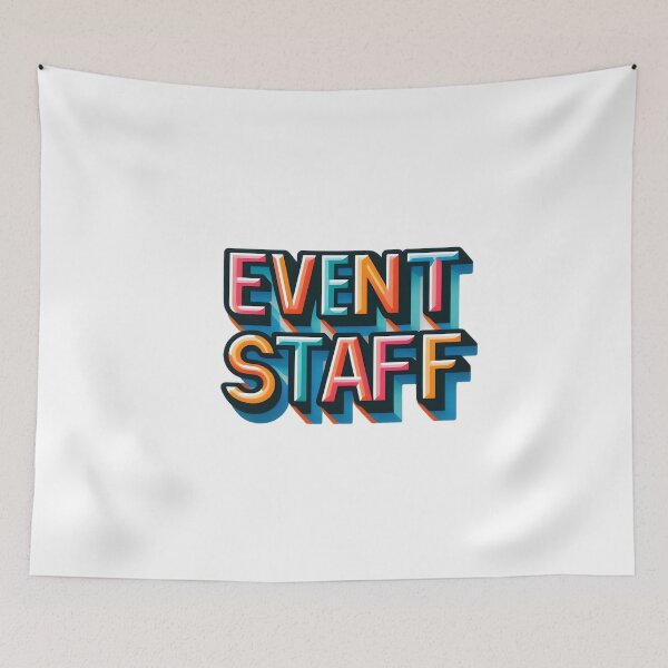 Item preview, Retro Event Staff Color Shadow Typography designed and sold by Apex Designs.
