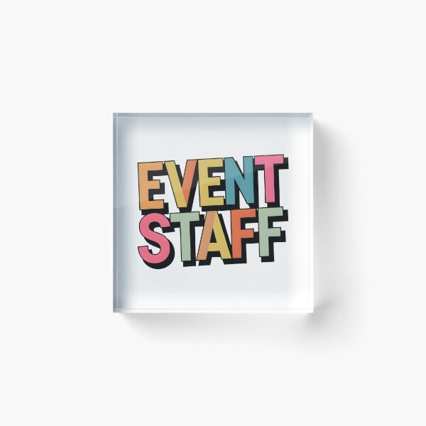 Item preview, Bold Pastel Event Staff Typography designed and sold by Apex Designs.