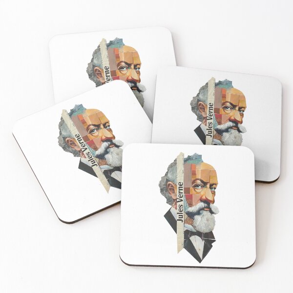 Item preview, Jules Verne – Literary Collage Portrait Art Print | Science Fiction Adventure Poster designed and sold by OzzFrequency.