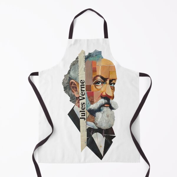 Item preview, Jules Verne – Literary Collage Portrait Art Print | Science Fiction Adventure Poster designed and sold by OzzFrequency.